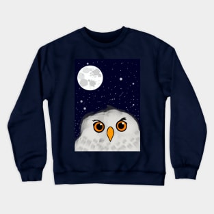 Owl in the night sky Crewneck Sweatshirt